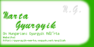 marta gyurgyik business card